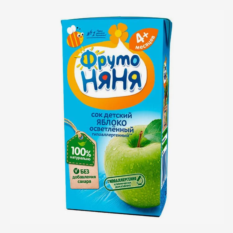 Ֆրուտո Նյանյա հյութ խնձորի պարզեցված 200մլ